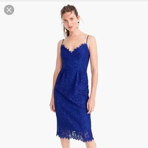 J.Crew Spaghetti Strap regal blue Party dress